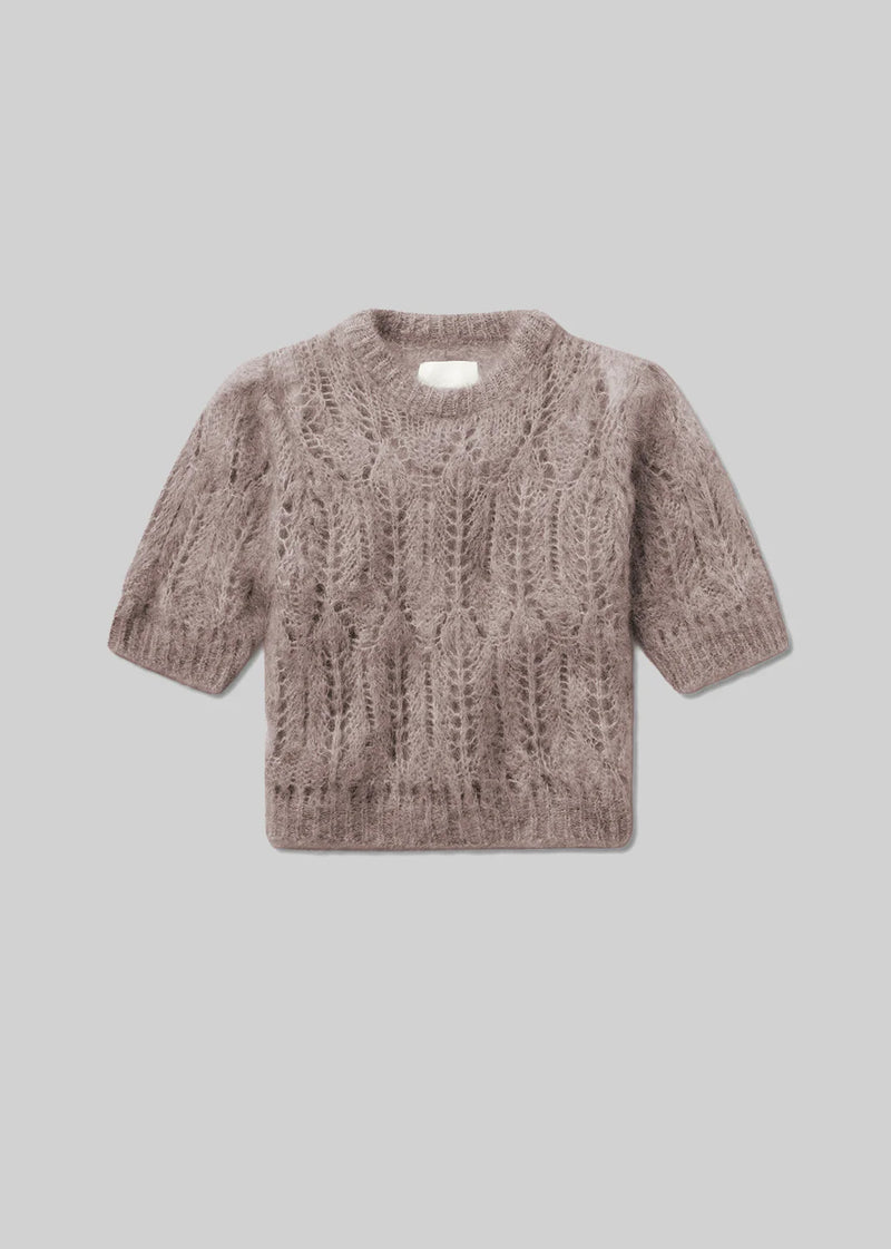 Citizens of Humanity Odette Puff Sleeve Sweater In Mushroom