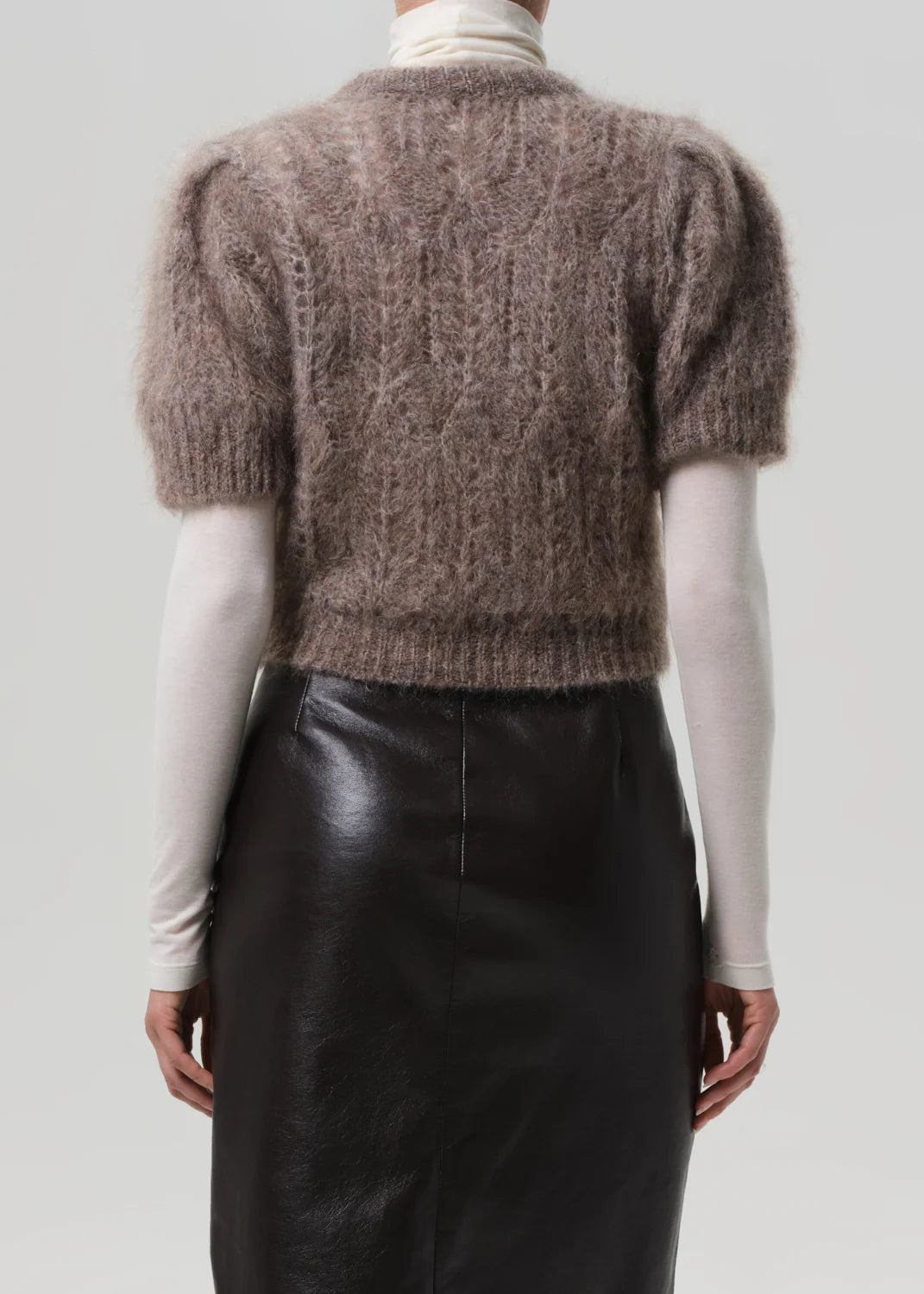 Citizens of Humanity Odette Puff Sleeve Sweater In Mushroom