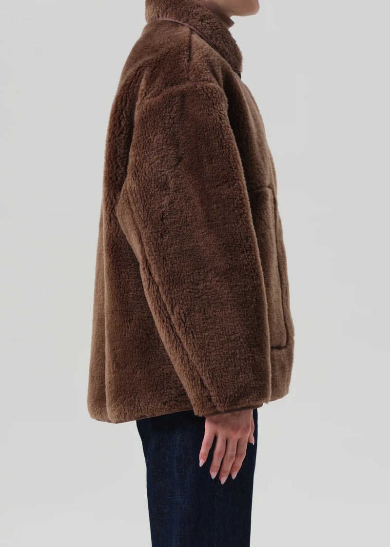 Citizens of Humanity Astrid Sherpa Jacket In Warm Tan