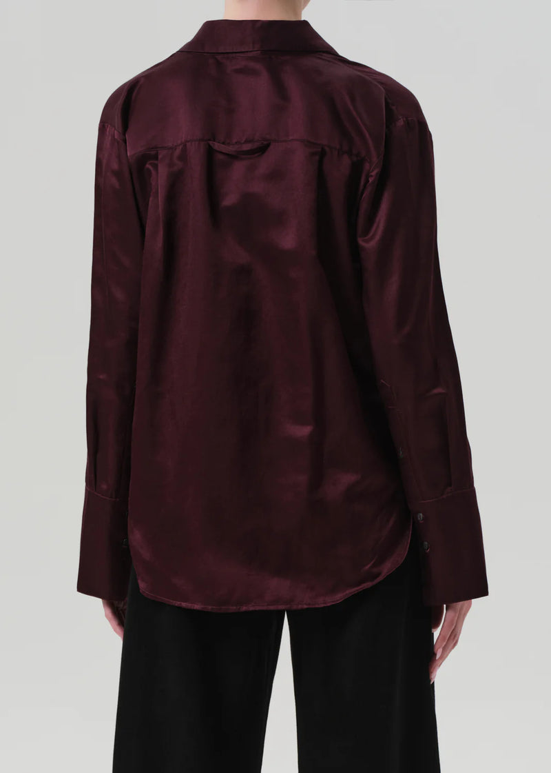 Citizens Of Humanity Camilia Shirt In Burgundy