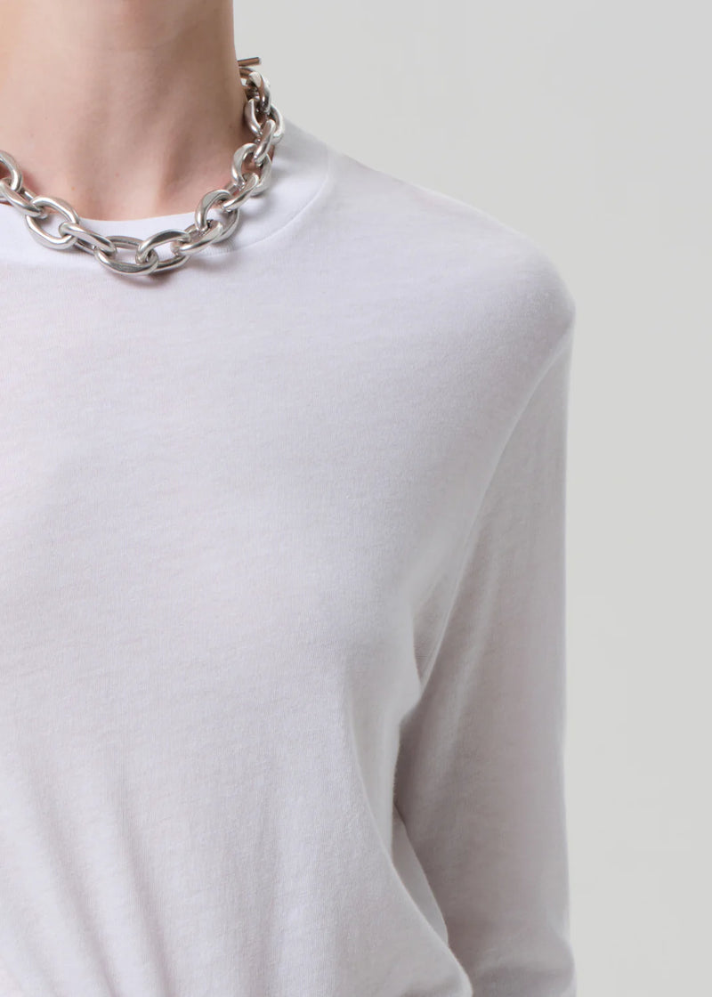 Citizens of Humanity Sabine Cropped Long Sleeve In White