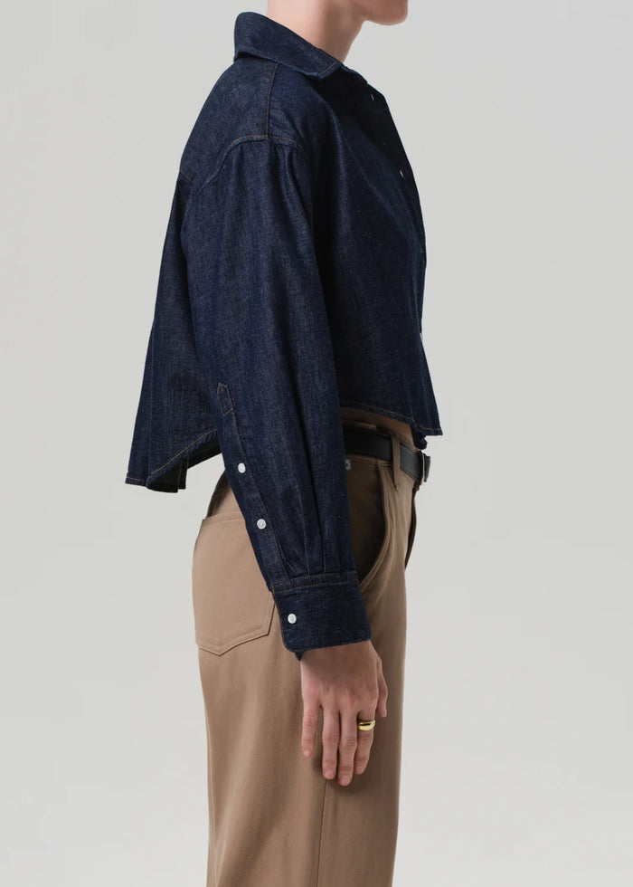 Citizens of Humanity Ana Cropped Shirt In Piave
