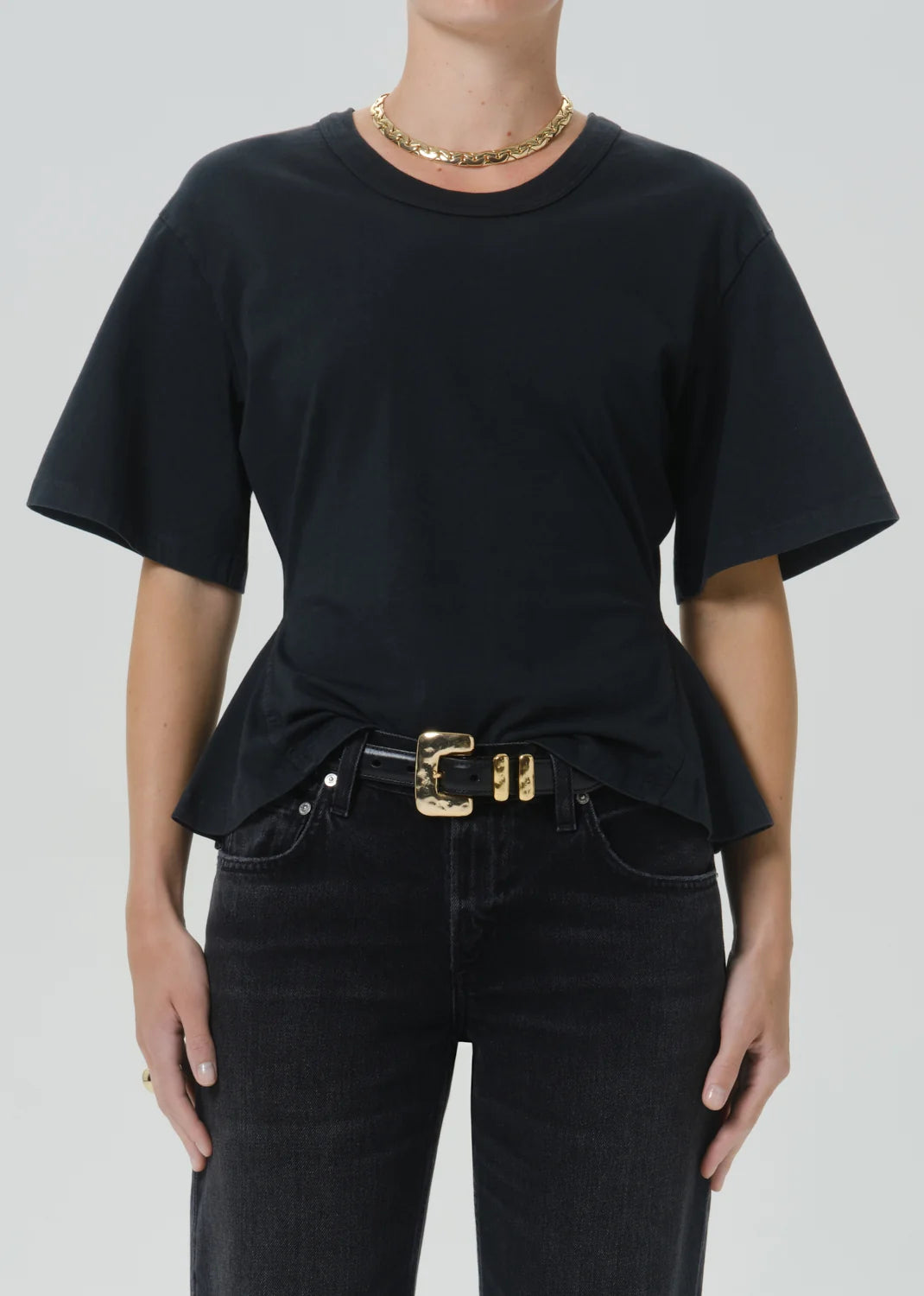 Citizens Of Humanity Rework Men's Tee In Washed Black