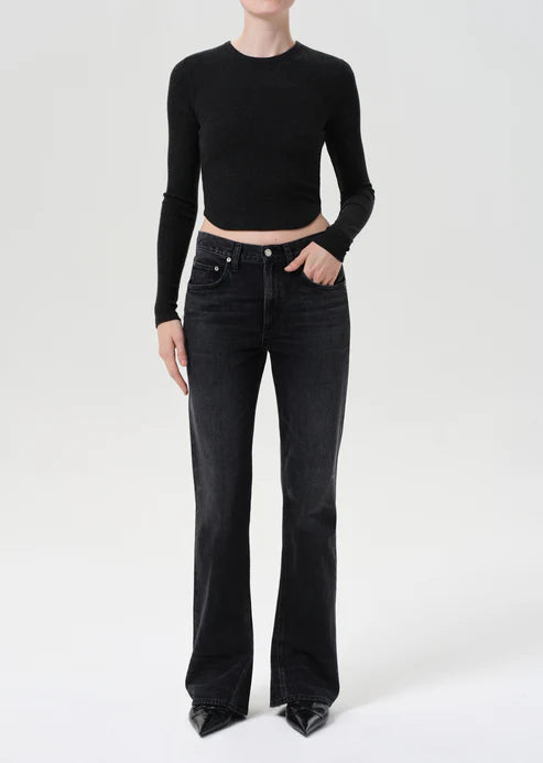 AGOLDE MID RISE KICK BOOT - OBSCURE