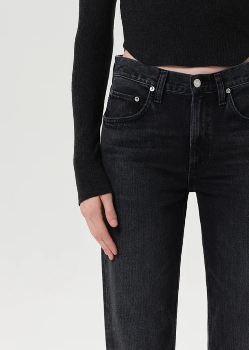 AGOLDE MID RISE KICK BOOT - OBSCURE