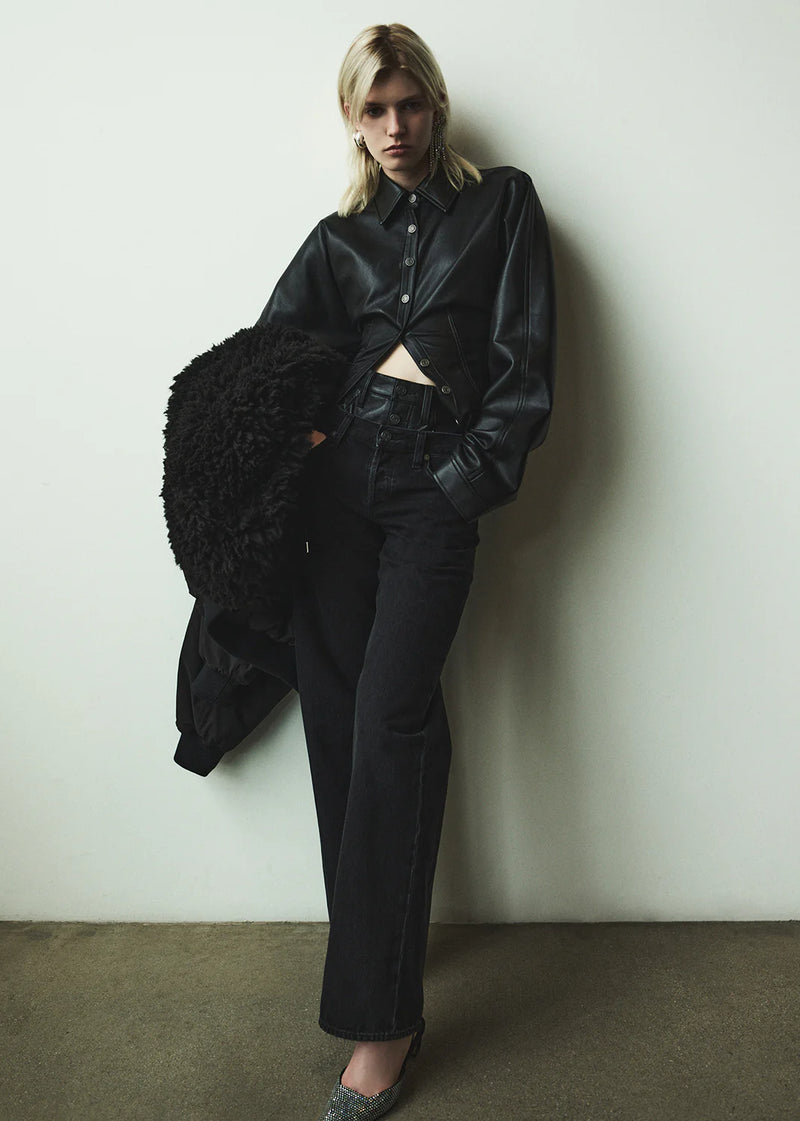 AGOLDE ELSON JEAN IN DETOX RAVEN