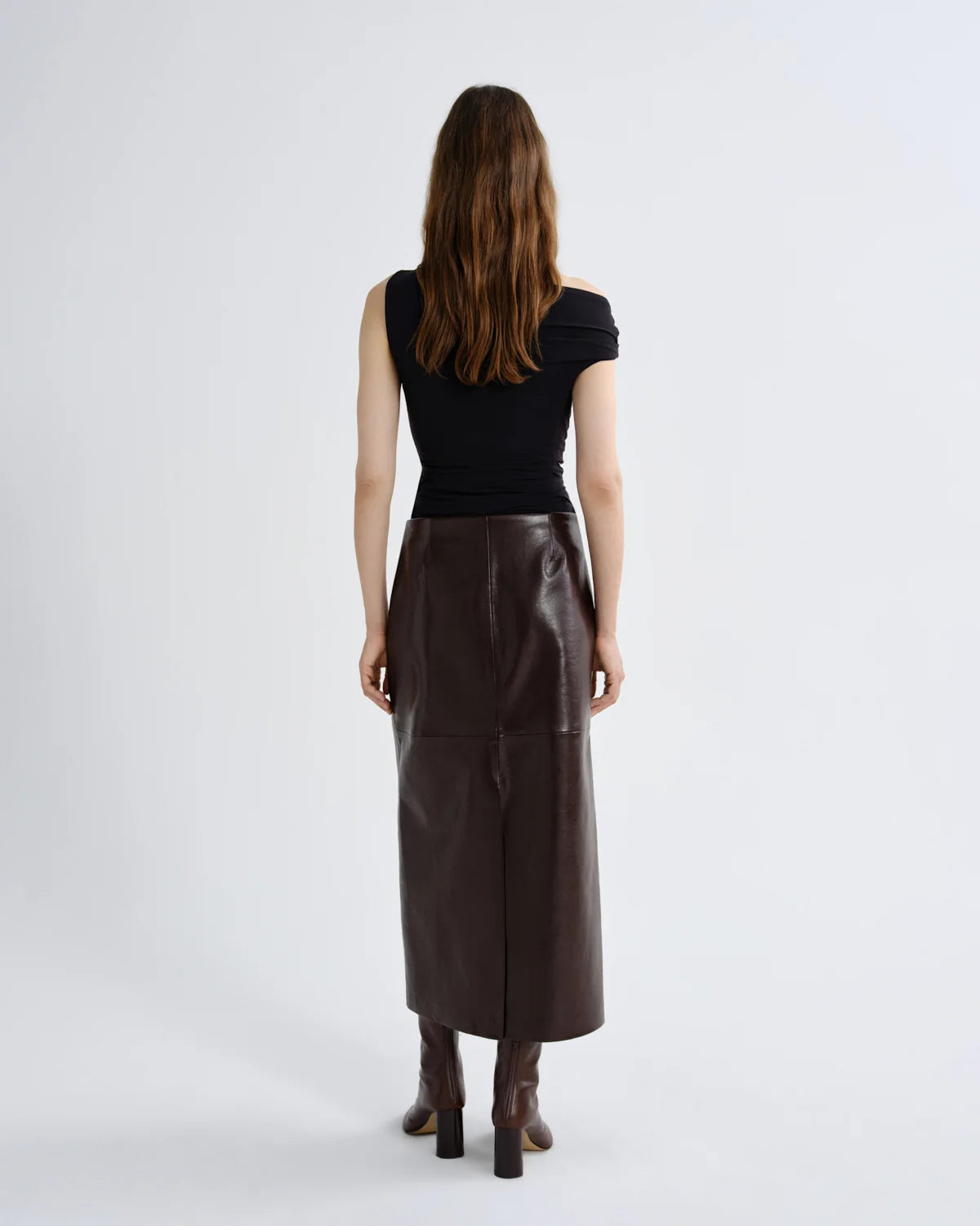 AGOLDE HIKSON SKIRT (RECYCLED LEATHER) Madera