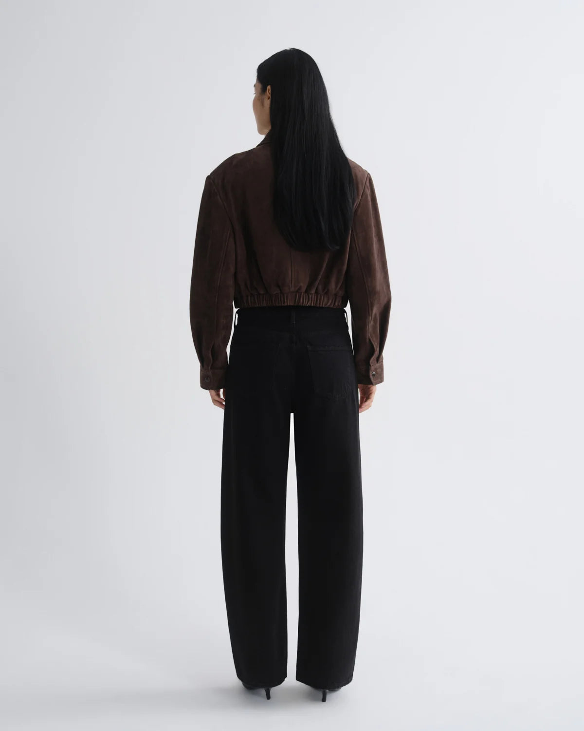 Agolde NAHLA CROPPED SUEDE JACKET Root