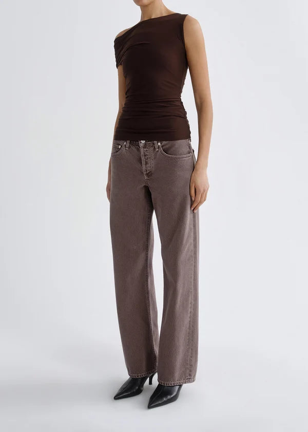 AGOLDE Carlin Top In Chocolate