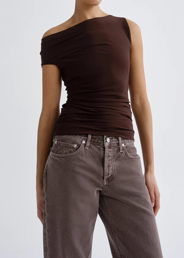 AGOLDE Carlin Top In Chocolate
