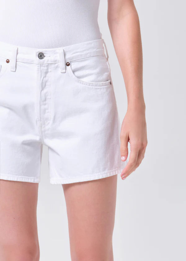 Agolde Parker Long Short In Marshmallow