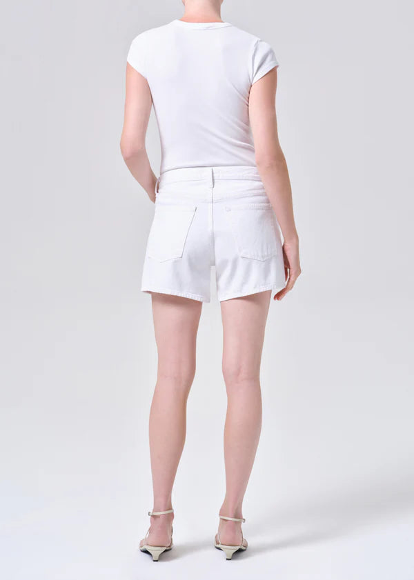 Agolde Parker Long Short In Marshmallow