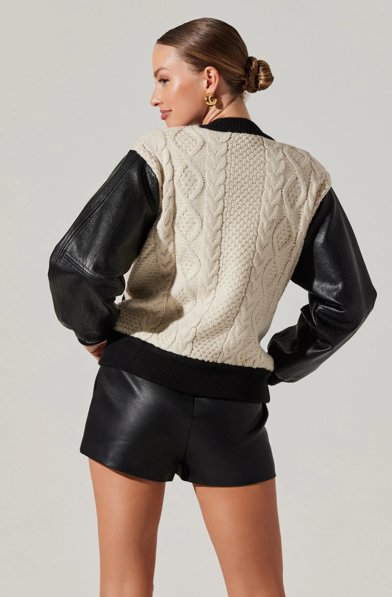 ASTR The Label Fionn Contrast Bomber Jacket