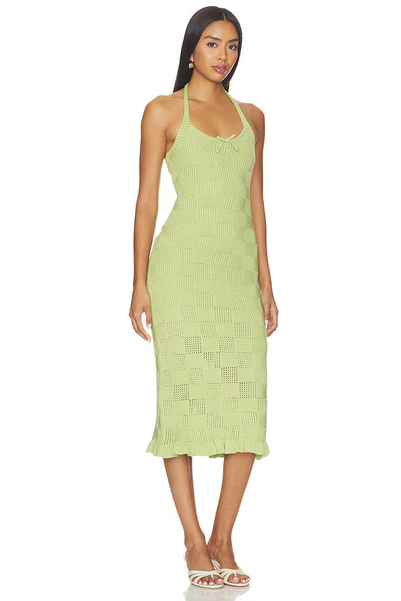 Amanda Uprichard Milena Dress in Pistachio