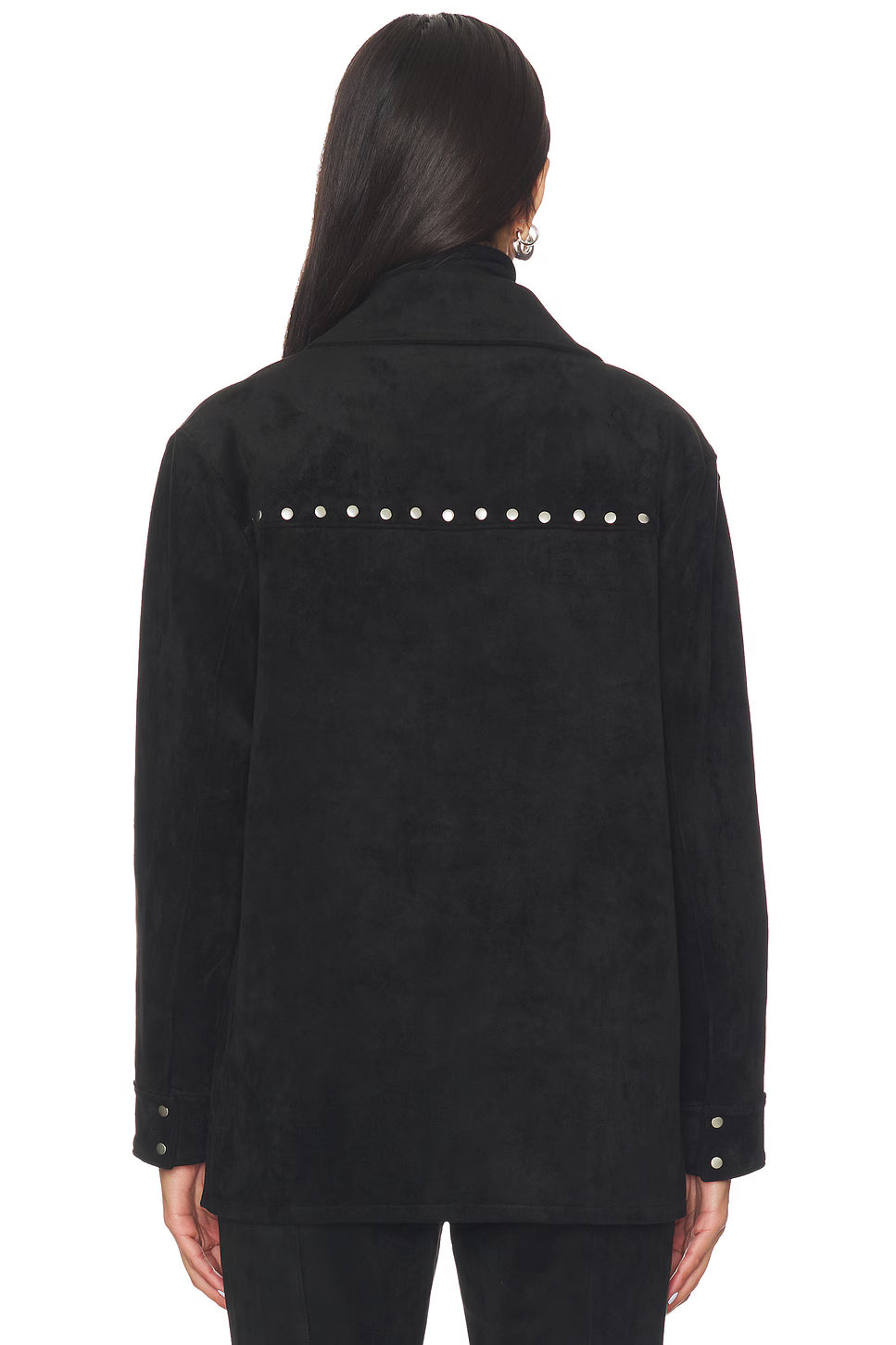 AMANDA UPRICHARD Nirvana Suede Jacket- Black