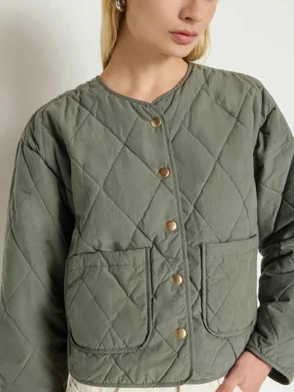 Nation Aspen Quilted Jacket - Cator Grey Jacket