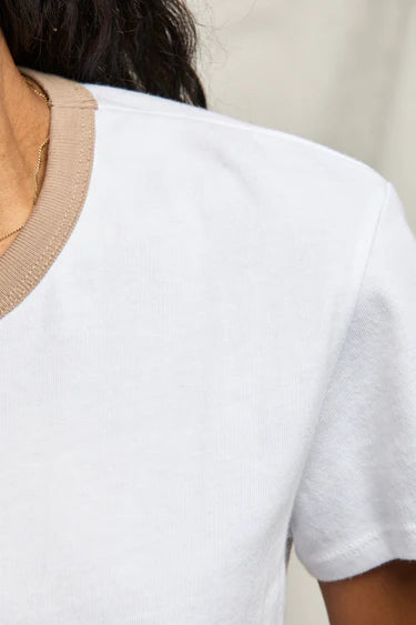 Perfectwhitetee billie cotton jersey ringer tee