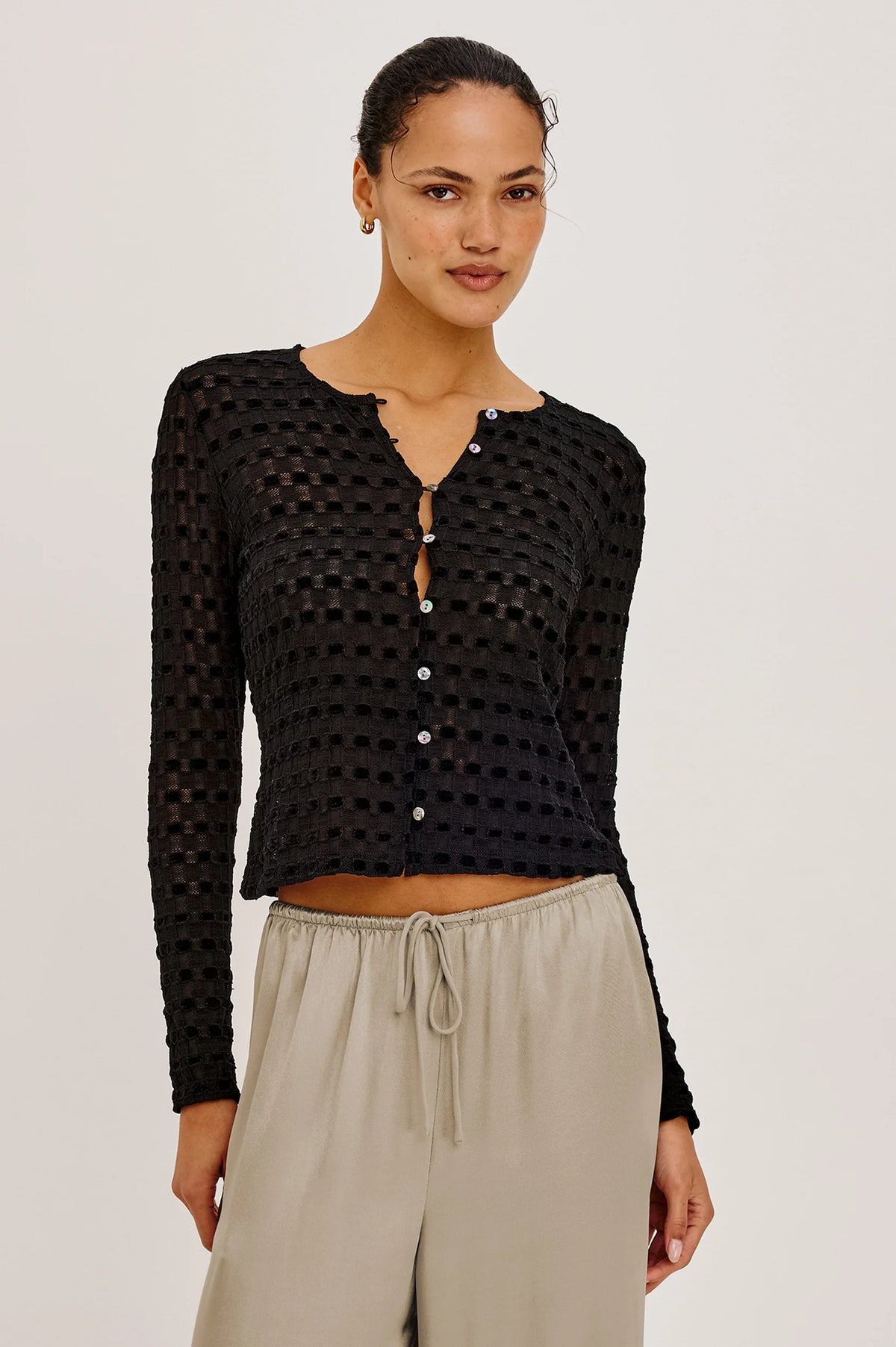 Rails Cyrah Top Black Checkerboard