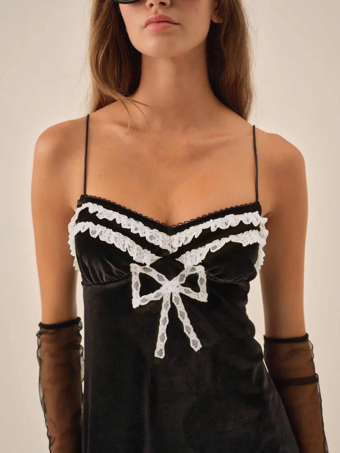 For Love & Lemons Claire Velvet Mini Dress