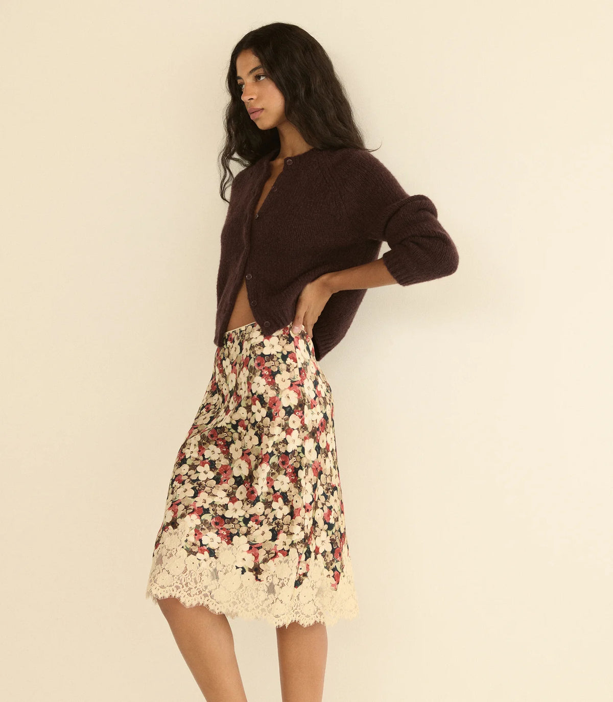 DÔEN DARCY CARDIGAN IN RED UMBER