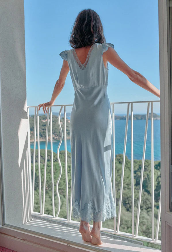 Ciao Lucia Isol Bleu Silk Dress