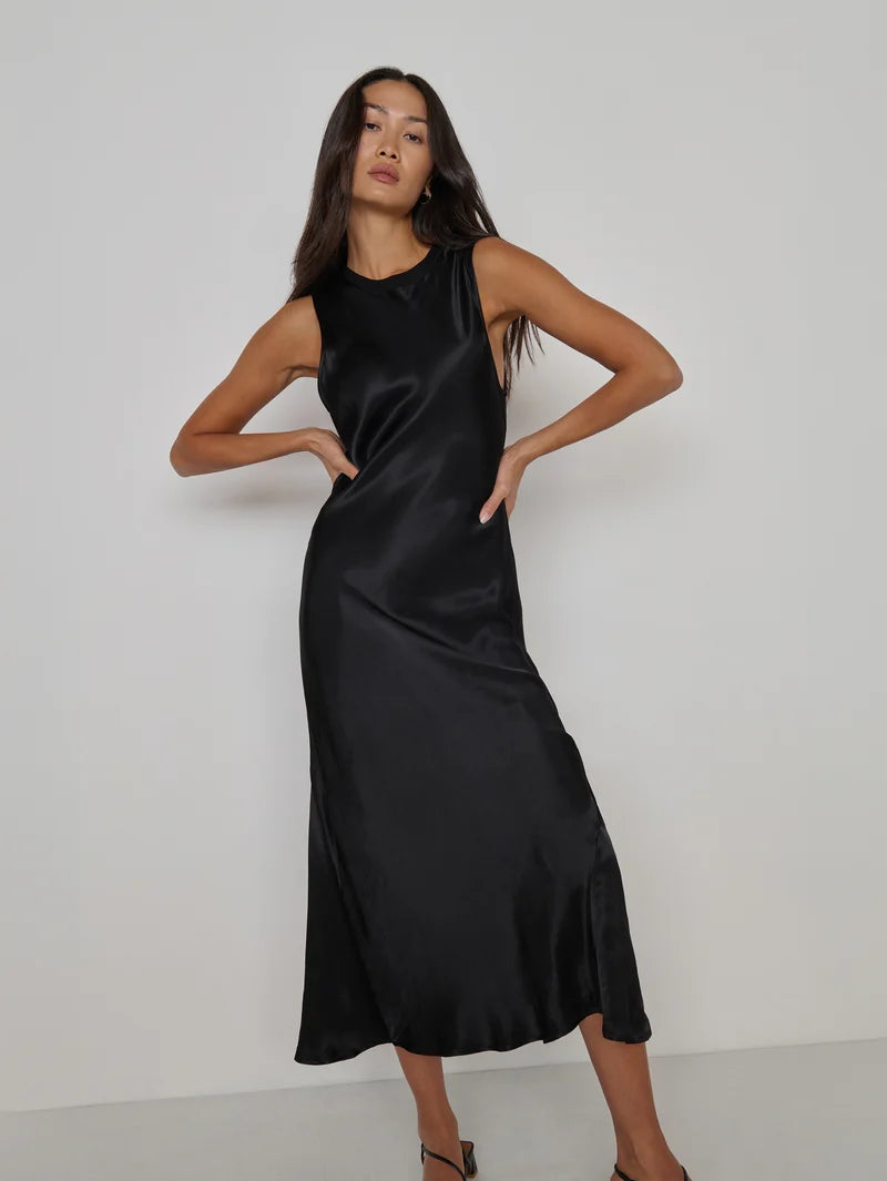 Nation LA Dulce Midi Dress Black