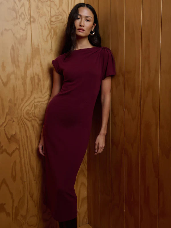 Nation Ltd Hallie Midi Dress Port