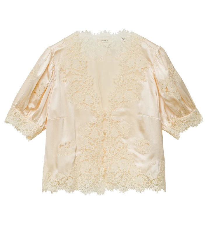Doen IDELLA SILK SATIN TOP IN CANDLELIGHT