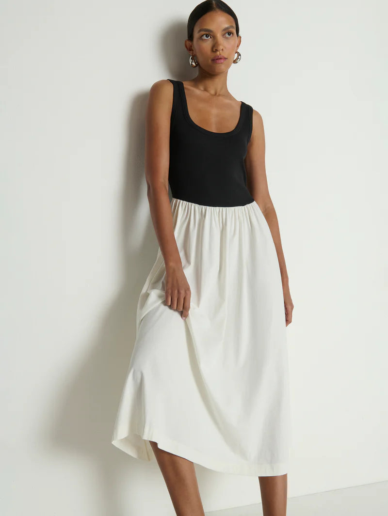 Nation LA Karla Midi Dress Porcelain Color Block
