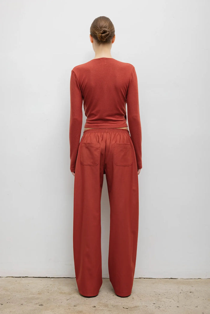 Leset Lauren Wrap Top Rust