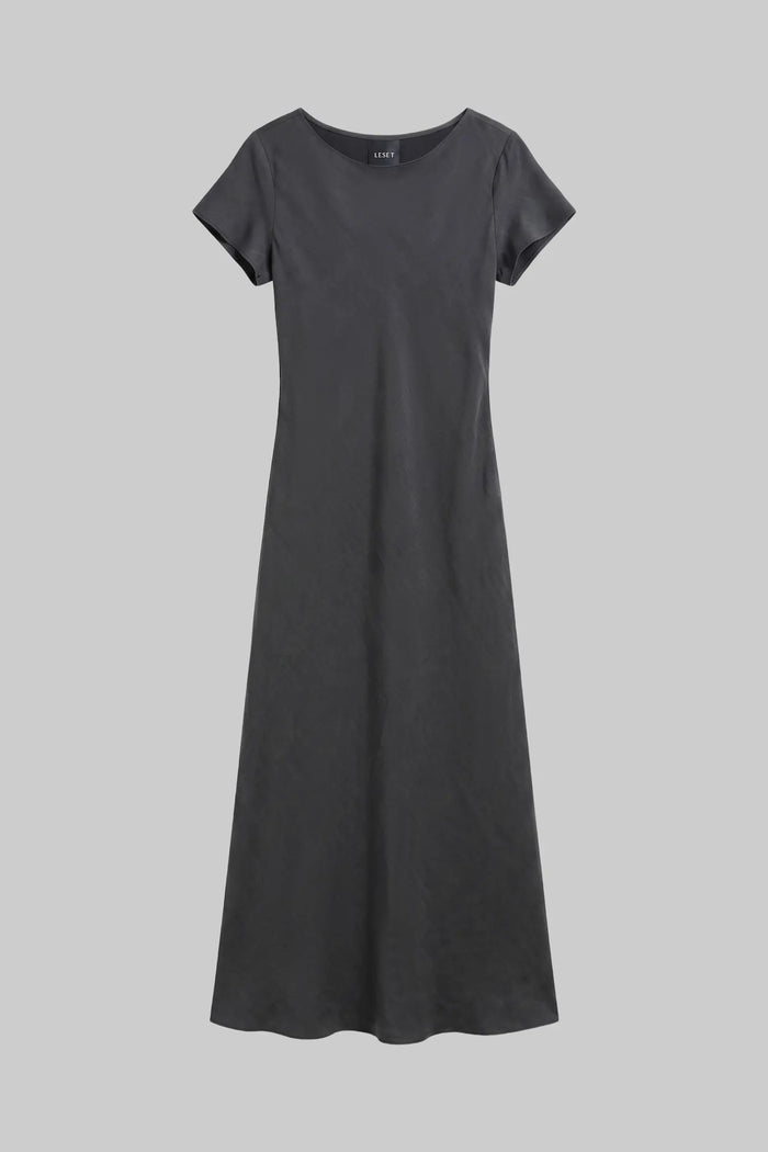 Leset Kim Bias Dress Slate