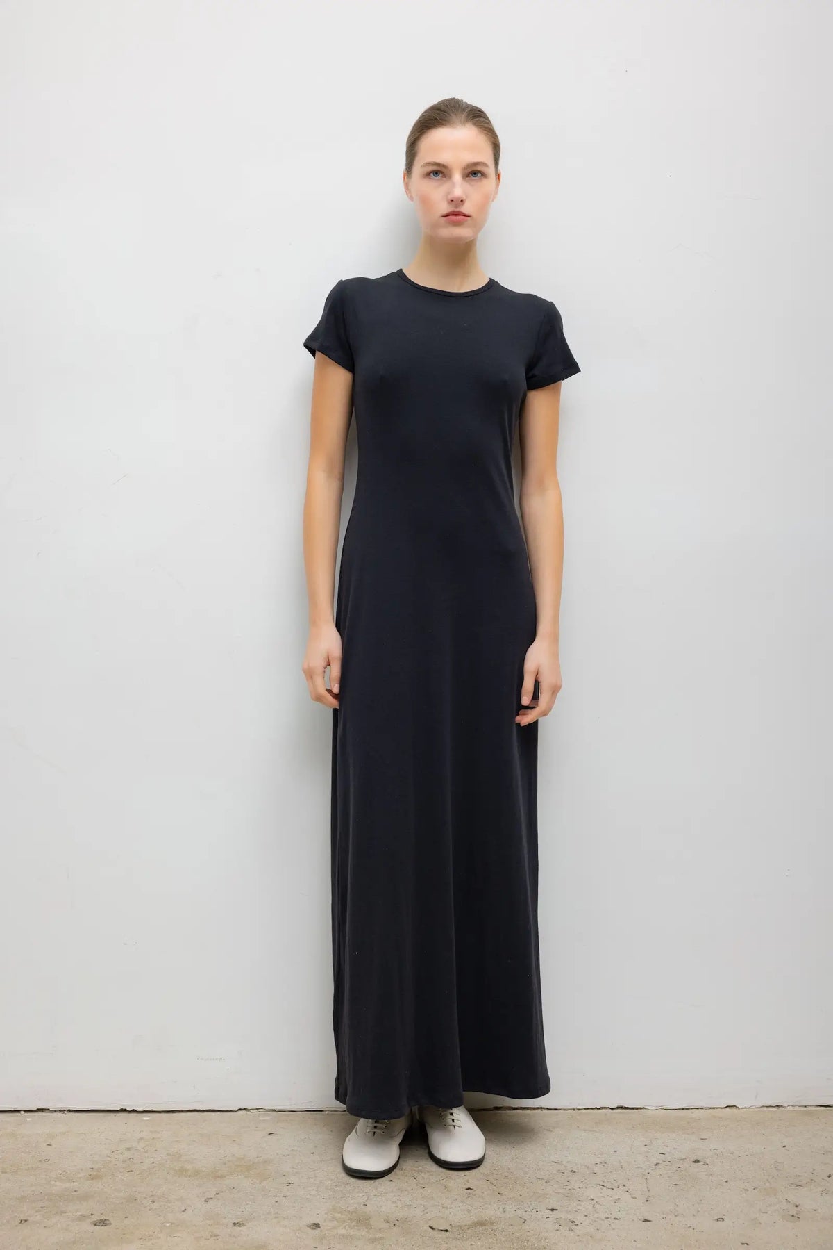 Leset Nando Short Sleeve Maxi Dress Black