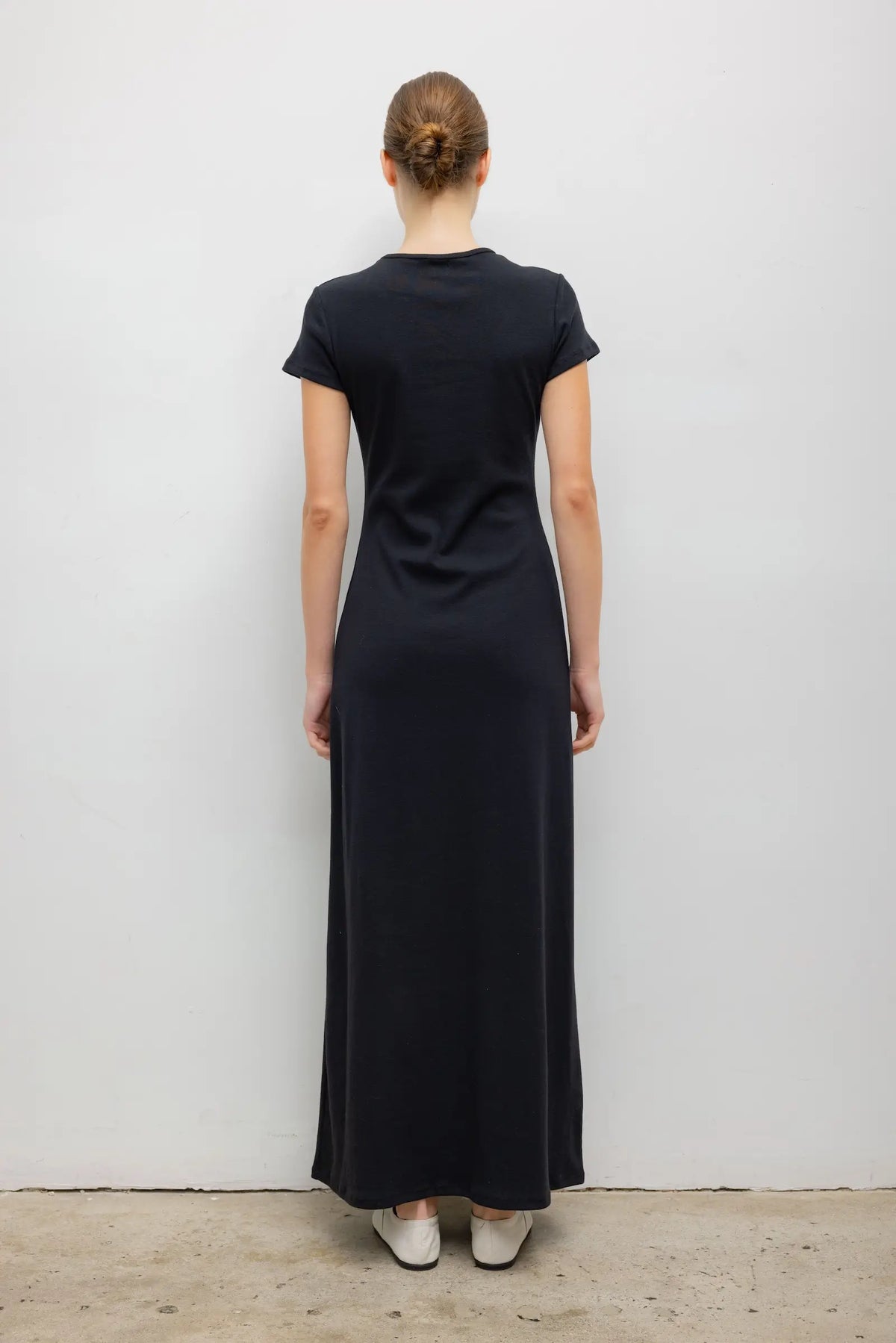 Leset Nando Short Sleeve Maxi Dress Black