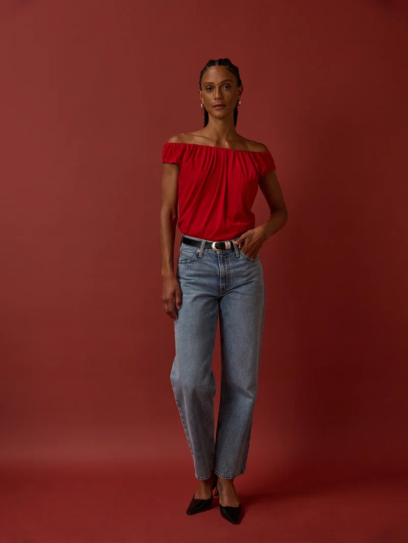 Nation LA Lily Top - Rouge Red
