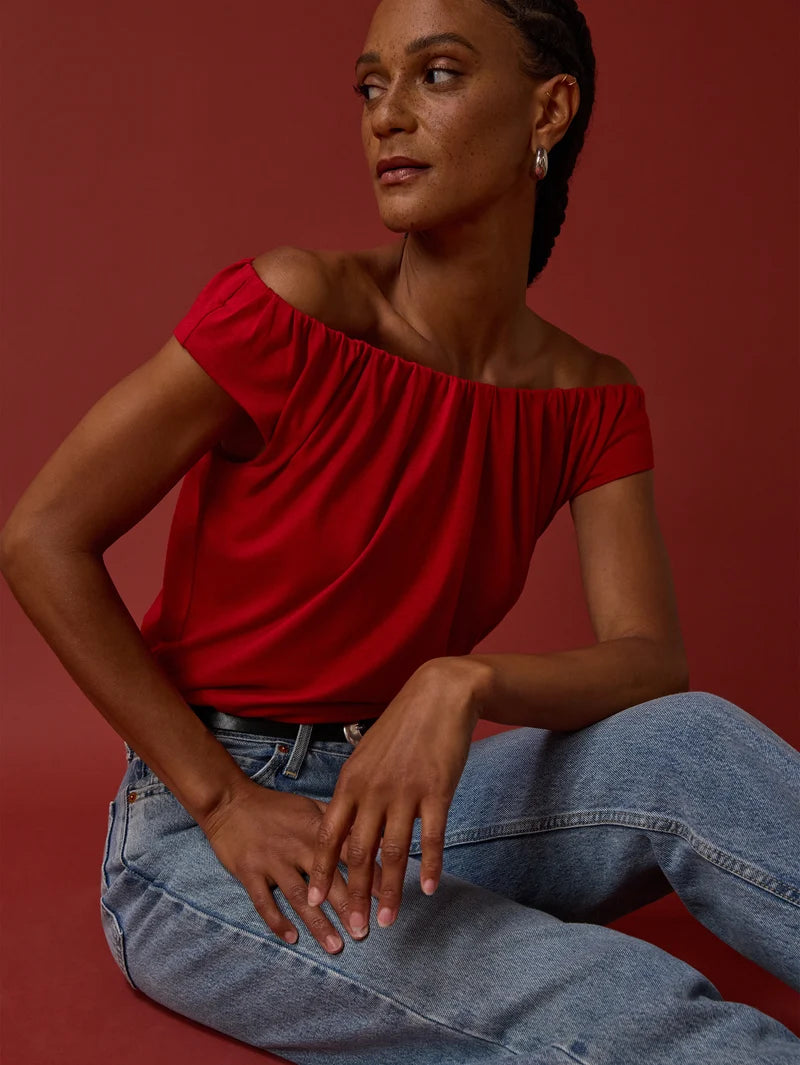 Nation LA Lily Top - Rouge Red