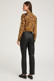 SPRWMN SOPHIA CIGARETTE TROUSERS - BLACK LEATHER