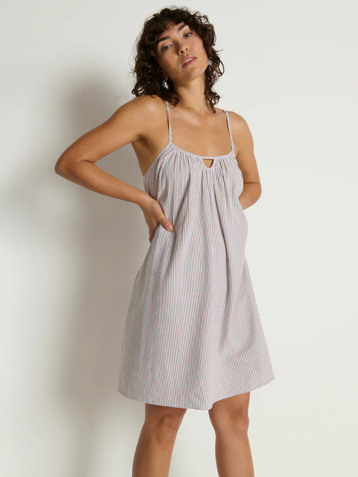 Nation LA Margot Mini Dress Praline Stripe