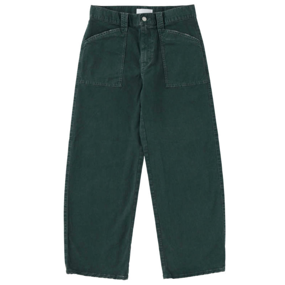 Moussy Vintage Pomonok Gusset Cargo Pants in Pine Dark Green