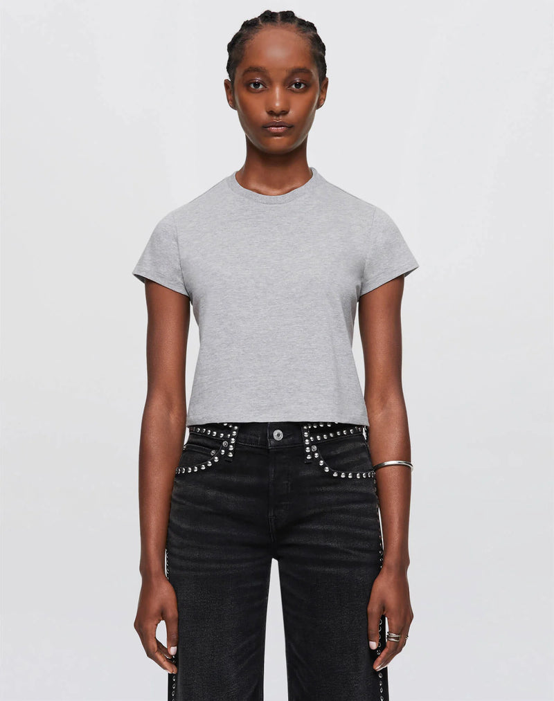 Re/done HANES 1950S BOXY TEE heather grey