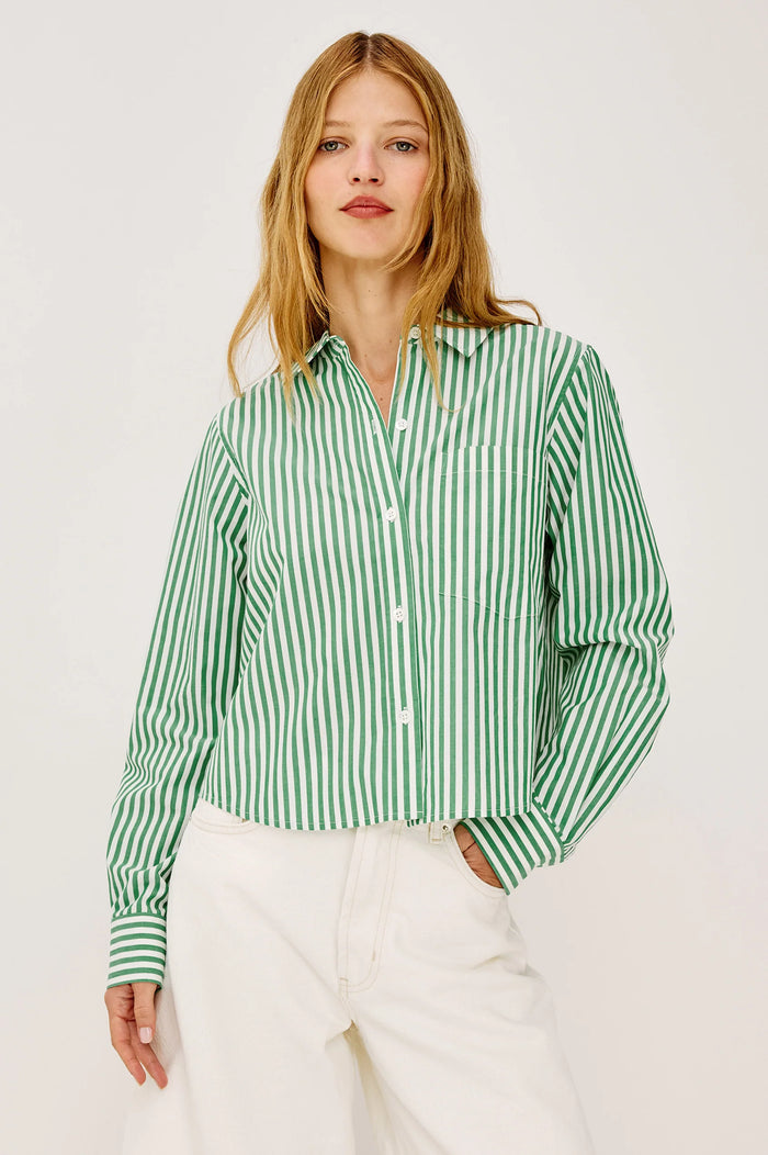 Rails Ramy shirt Emerald Stripe