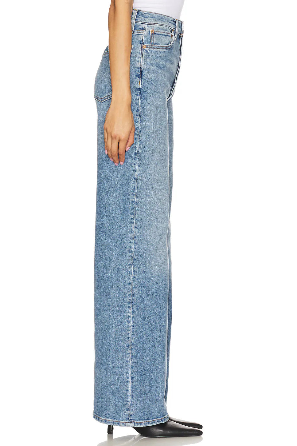 Re/Done 70s Ultra High Rise Wide Leg Media Noche