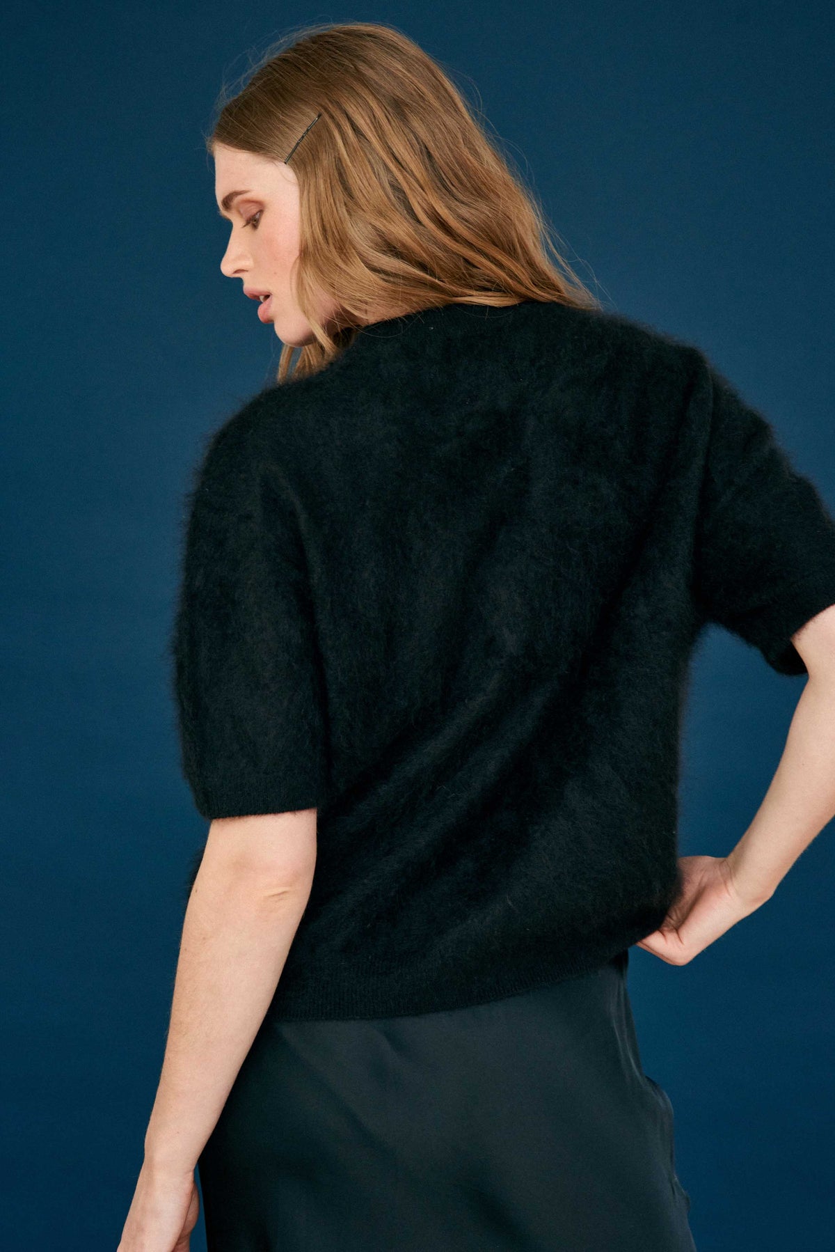 Jumper1234 Cashmere Oversized Brushed T-shirt in Black