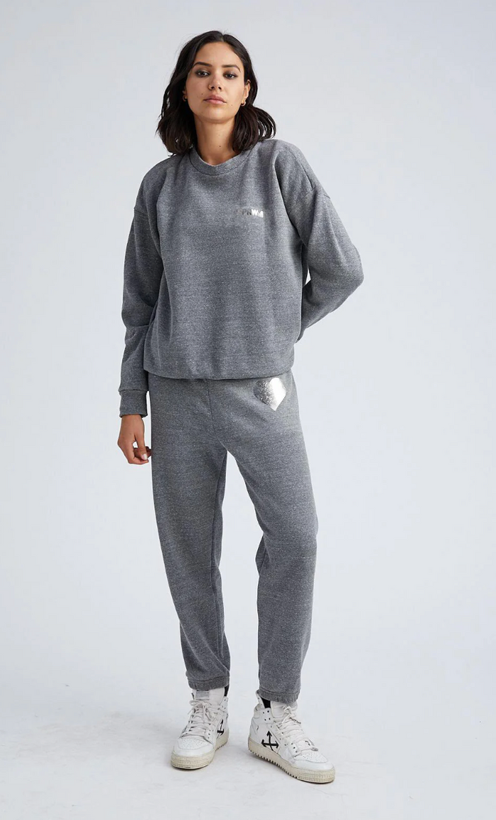 SPRWMN DARK GREY/ SILVER HEART SWEATPANTS