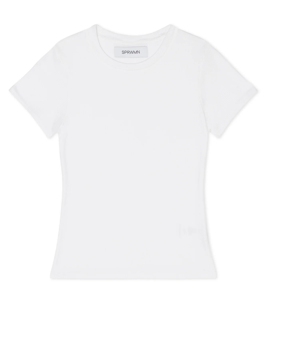 SPRWMN Rib Baby Tee White