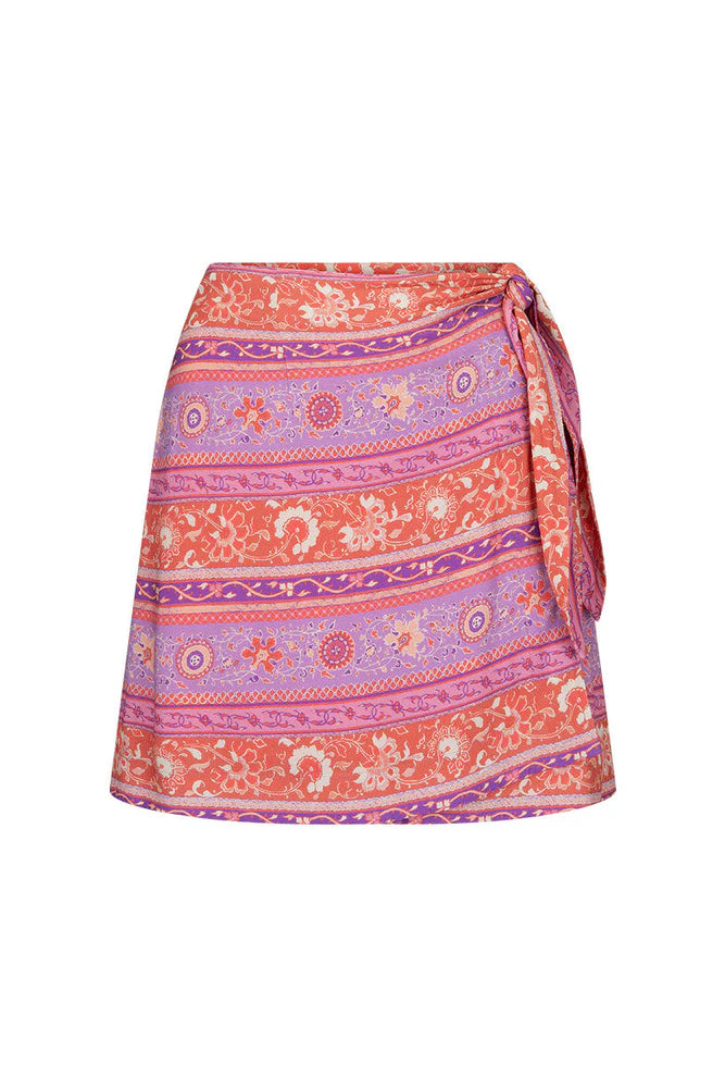 Spell SUNSHINE BANDIT WRAP MINI SKIRT Cayenne