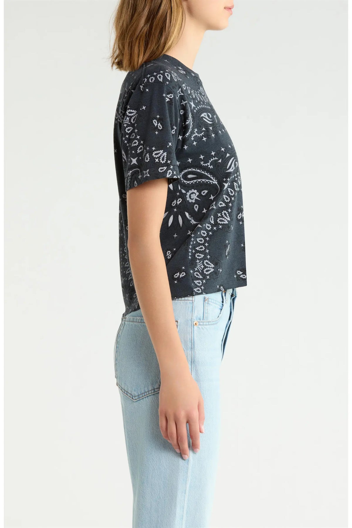 Aviator Nation Bandana Boyfriend T-Shirt  Charcoal