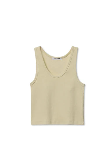 Perfectwhitetee blondie rib tank custard