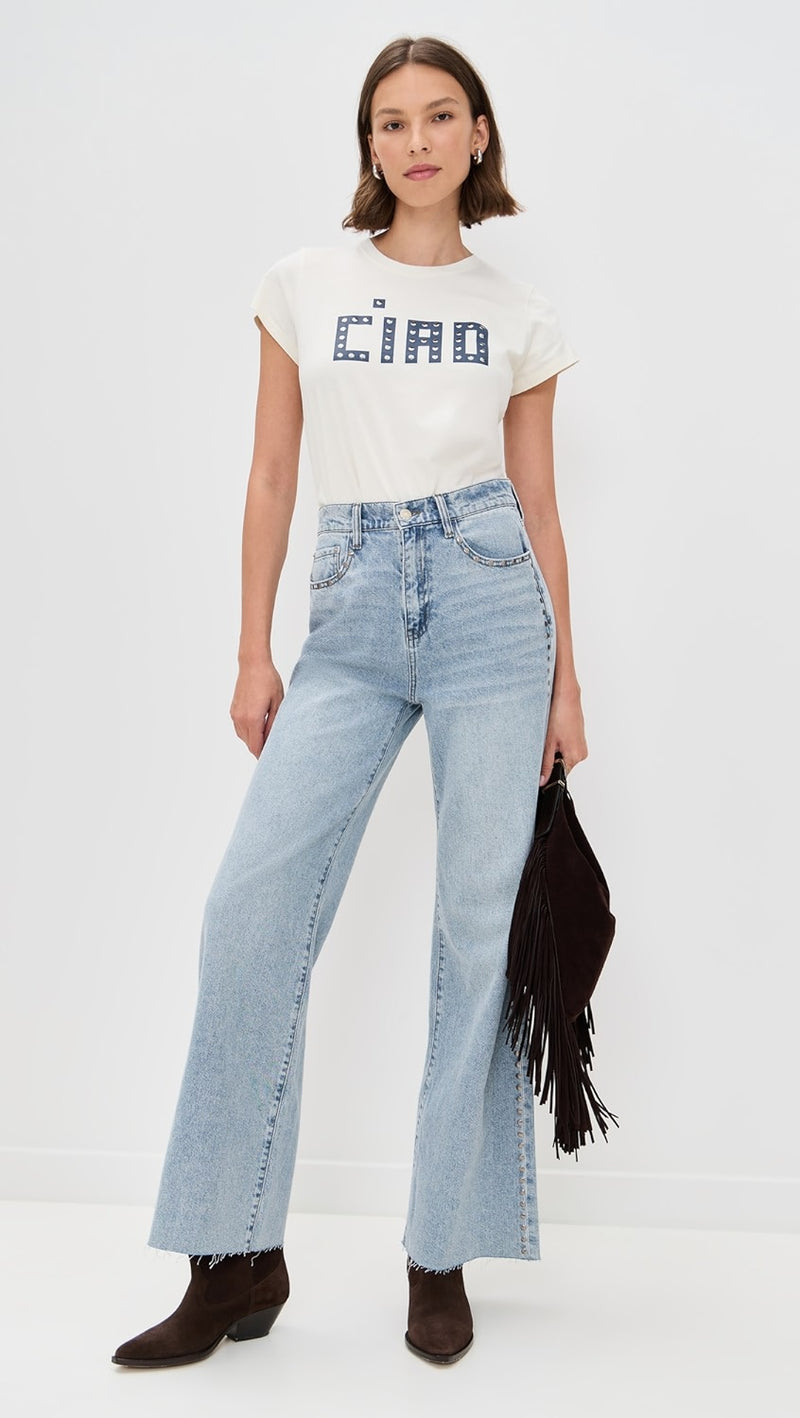 Clare V. Ciao Classic Tee With Studs