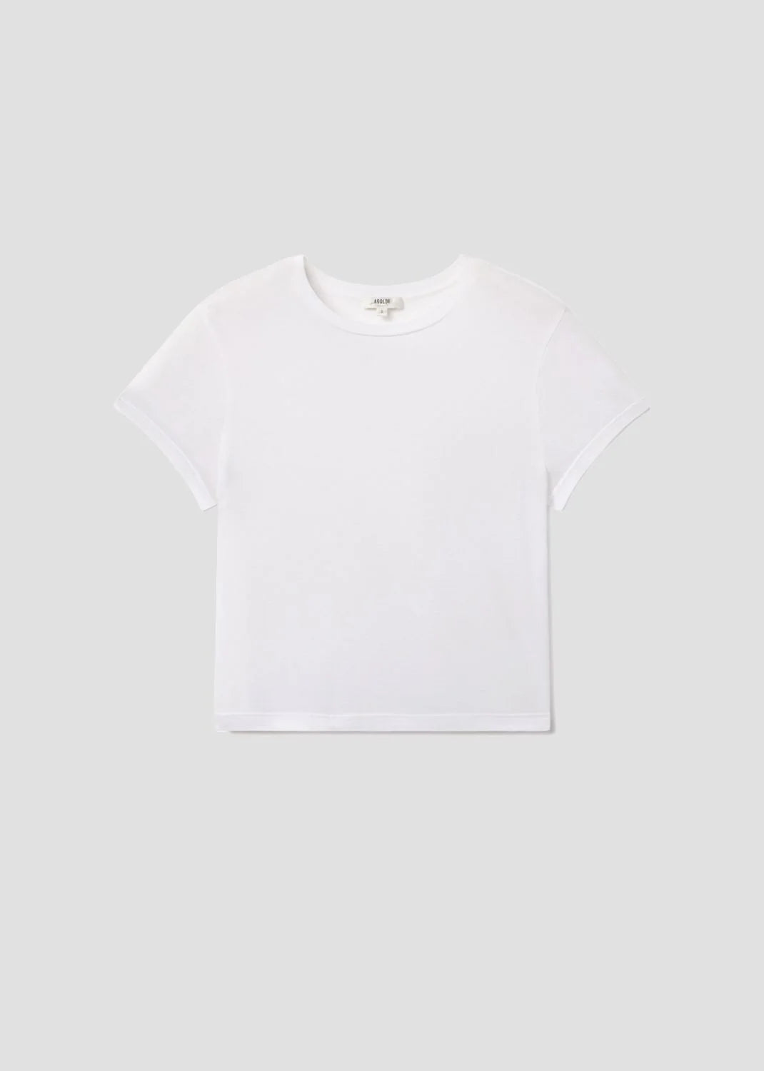 AGOLDE ADINE SHRUNKEN TEE IN WHITE
