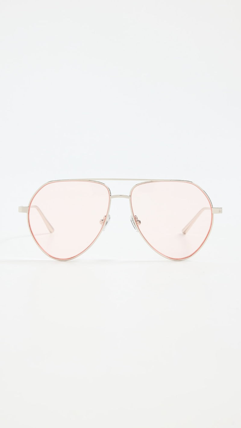 ELISA JOHNSON Sam Sunglasses Silver metal Pink lens